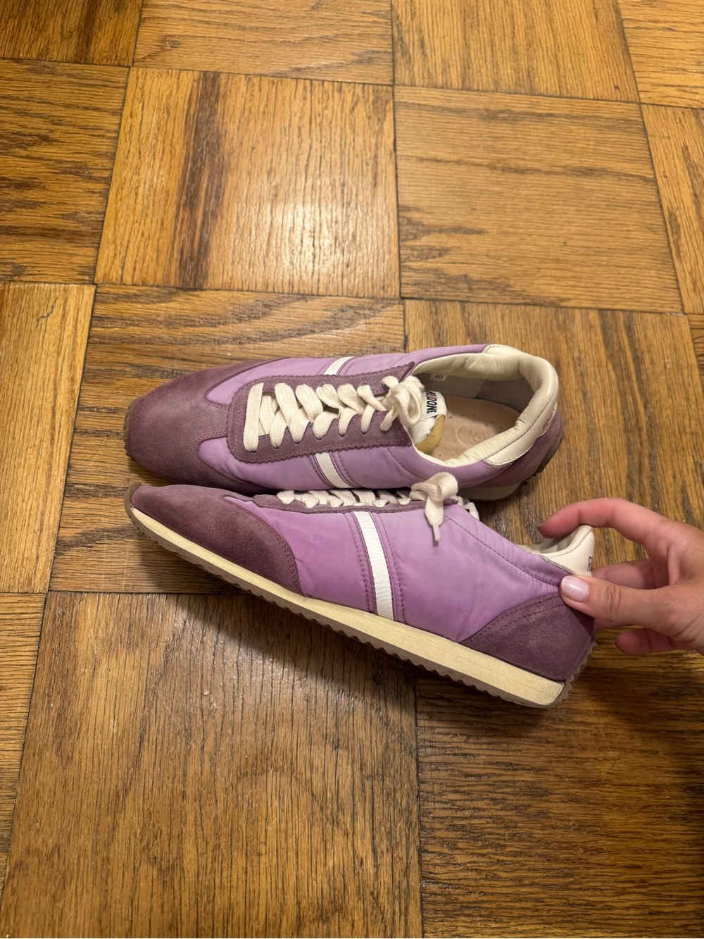 RE/DONE Purple Lavender Sneakers Sz 40 - Picture 4 of 6